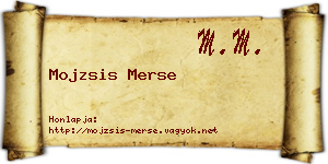 Mojzsis Merse névjegykártya